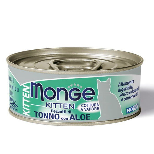 MONGE Cat Jelly Kitten Tonno con Aloe 80gr