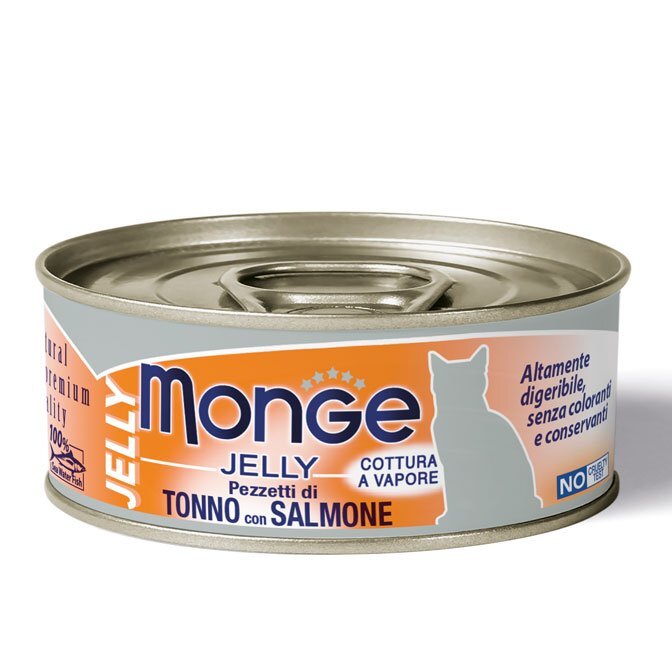 MONGE Cat Jelly Tonno con Salmone 80gr