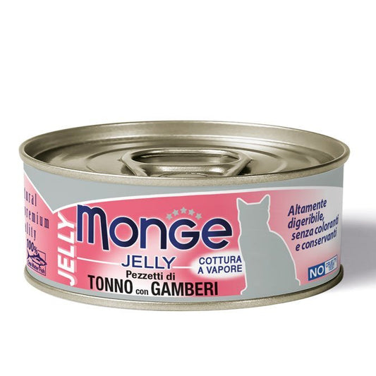 MONGE Cat Jelly Tonno con Gamberi 80gr