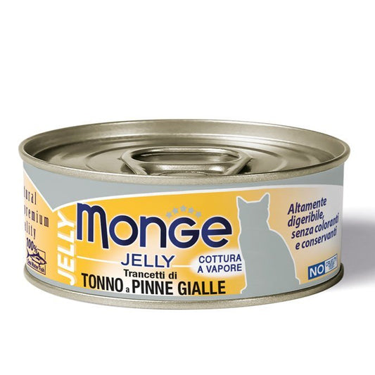 MONGE Cat Jelly Tonno Pinne Gialle 80gr