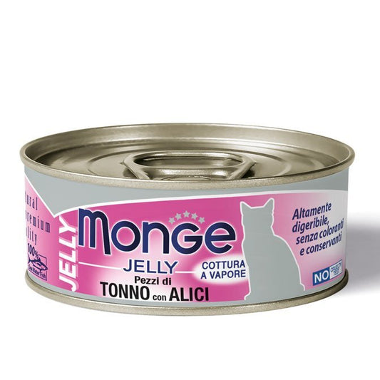 MONGE Cat Jelly Tonno con Alici 80gr