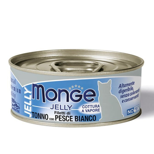 MONGE Cat Jelly Tonno con Pesce Bianco 80gr