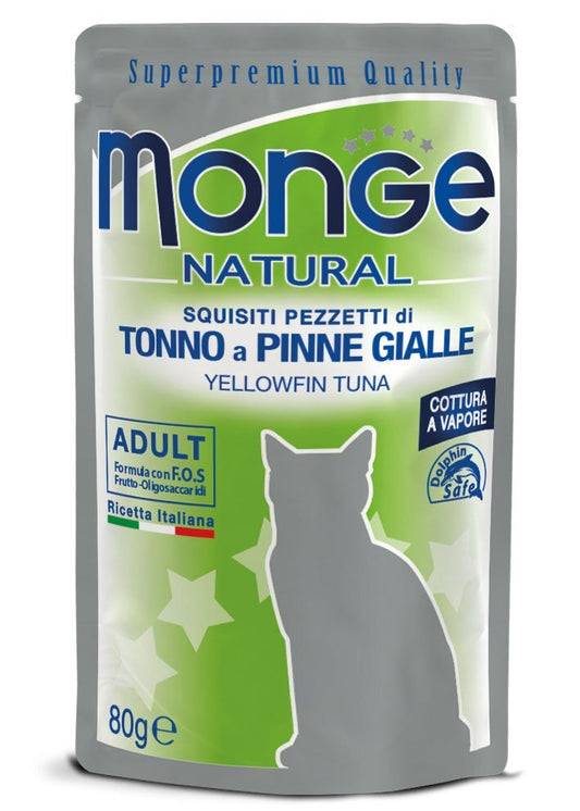 MONGE Natural Cat Tonno Pinne Gialle 80gr