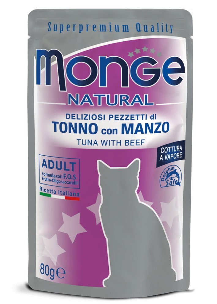 MONGE Natural Cat Tonno e Manzo 80gr