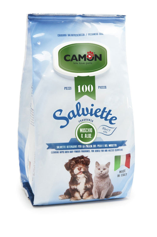 CAMON Salviette Muschio e Aloe Maxi Formato 100pz