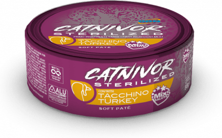 DRN Catnivor Sterilised Tacchino 80gr