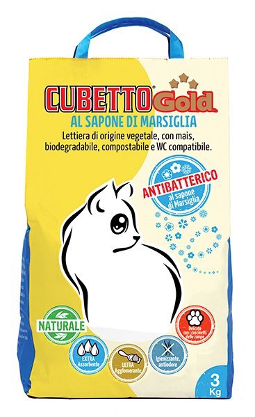 VERSELE LAGA Lettiera Naturale Sapone di Marsiglia Cubetto Gold 3Kg