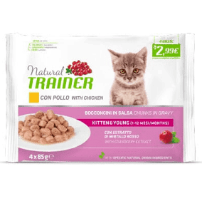 TRAINER Kitten Multipack Bocconcini in salsa Pollo 4x85gr