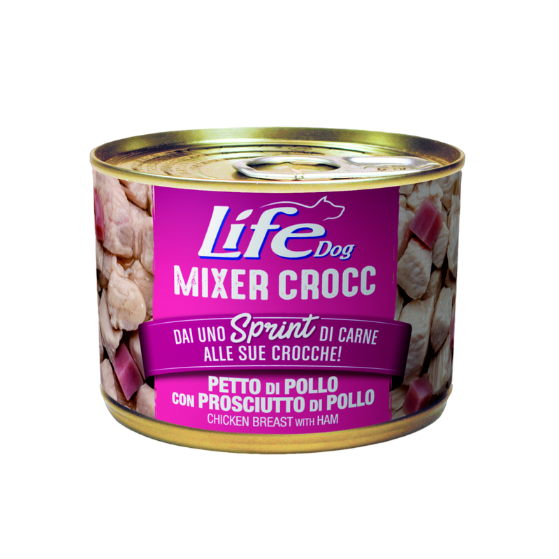 LIFE Dog Mixer Crocc Pollo con Prosciutto di Pollo 150gr