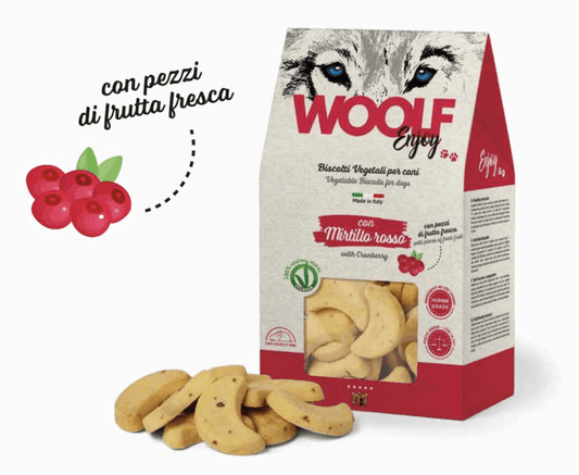 WOOLF Biscotti Vegetali al Mirtillo Rosso 400gr