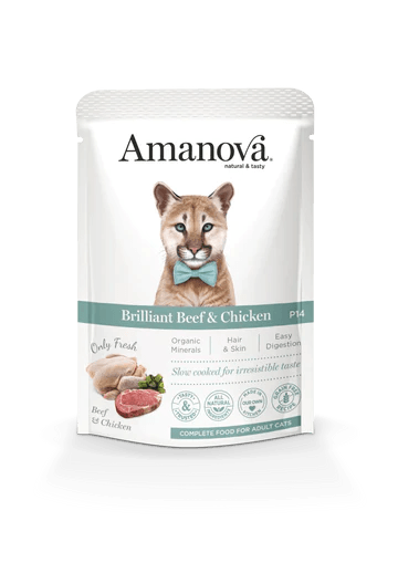 AMANOVA Gatto Adult con Manzo e Pollo 85Gr