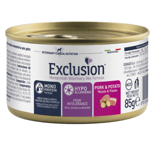 EXCLUSION Cat Hypoallergenic Maiale e Patate 85gr