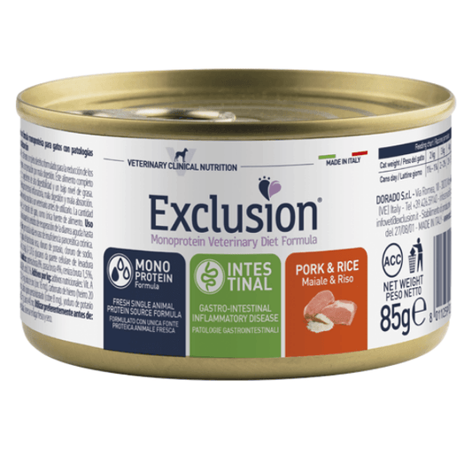 EXCLUSION Cat Intestinal Maiale e Riso 85gr