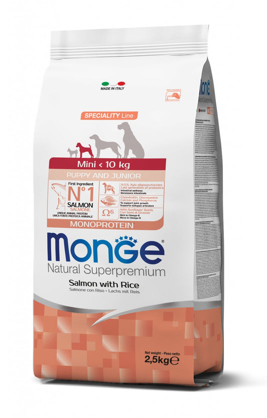 MONGE Mini Puppy&Junior Salmone 2,5Kg