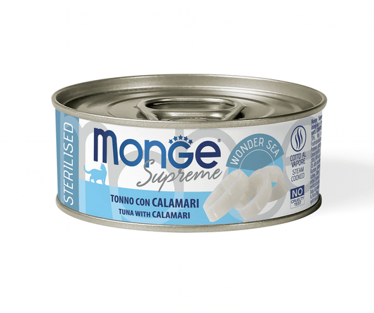 MONGE Cat Supreme Sterilised Tonno con Calamari 80Gr