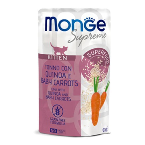 MONGE Cat Supreme Kitten Tonno con Quinoa e Carote 80Gr