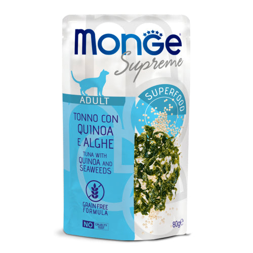 MONGE Cat Supreme Adult Tonno con Quinoa e Alghe 80Gr