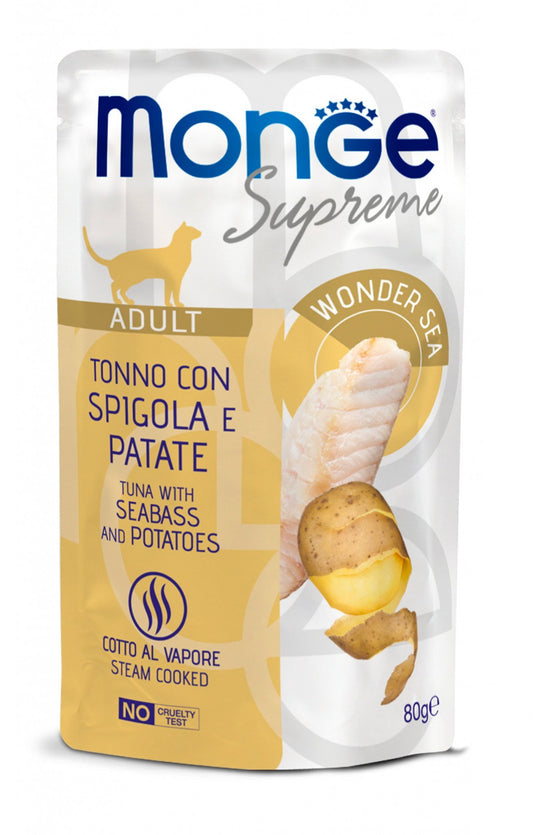 MONGE Cat Supreme Adult Tonno con Spigola e Patate 80Gr