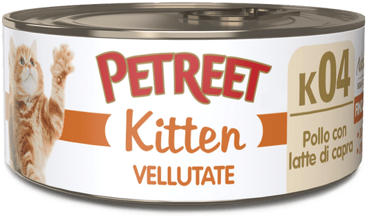 PETREET K04 Cat Vellutata Kitten Pollo con Latte di Capra 60Gr