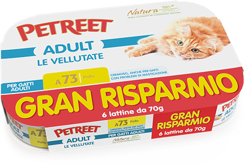 PETREET A73 Cat Multipack Vellutata Pollo 6x70Gr