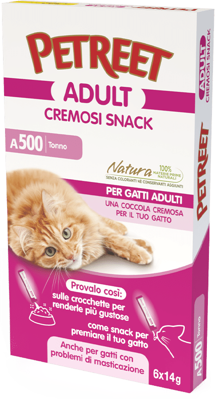 PETREET Snack A500 Cat Cremoso Tonno 6x14Gr