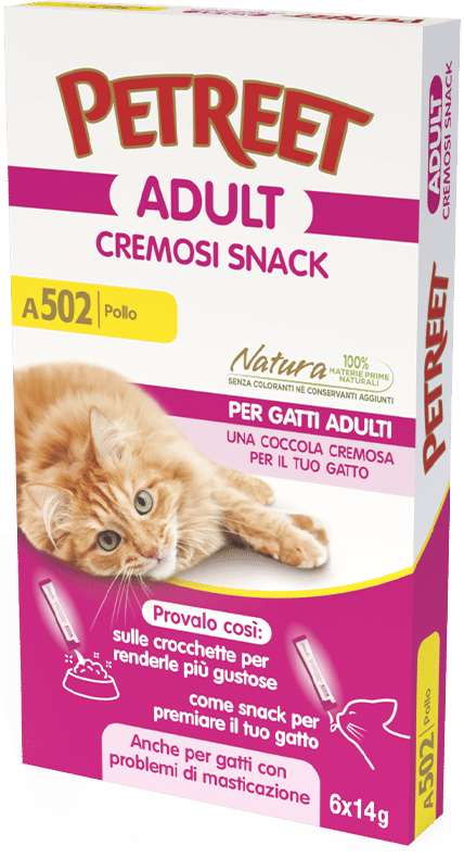 PETREET Snack A502 Cat Cremoso Pollo 6x14Gr