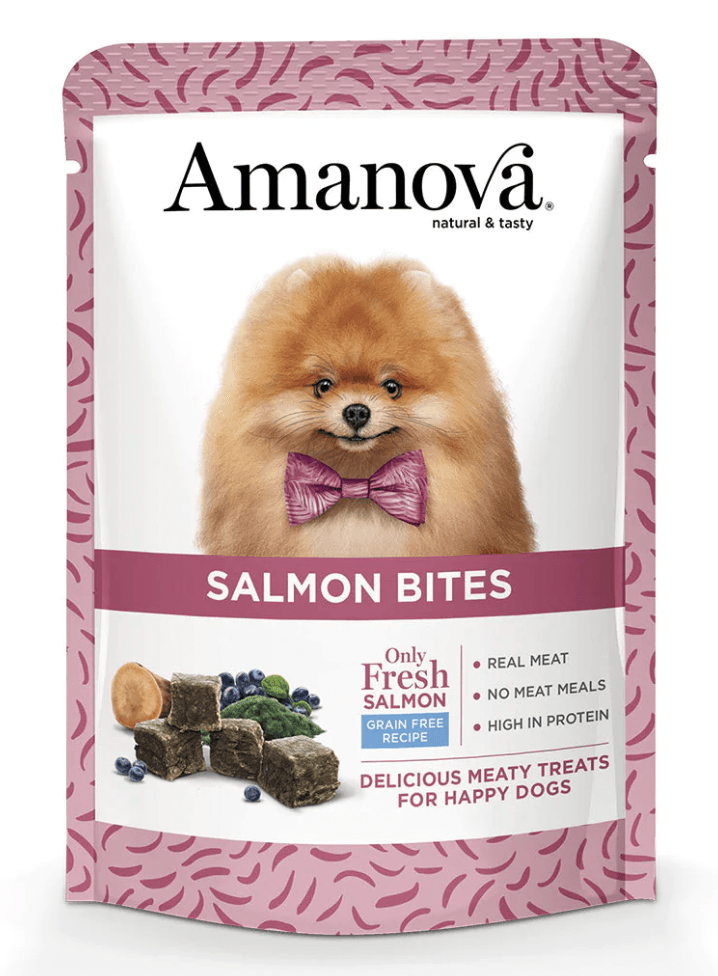 AMANOVA Snack Bocconcini di Salmone Grain Free 100Gr