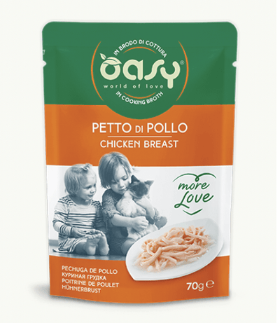 OASY Cat Natural Petto di Pollo More Love 24x70Gr