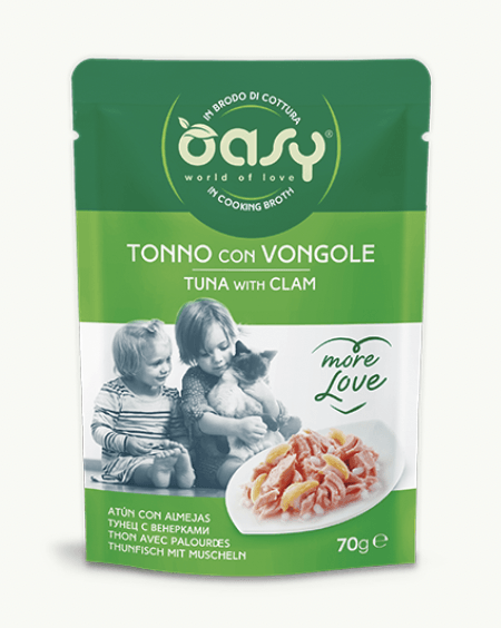 OASY Cat Natural Tonno con Vongole 24x70Gr