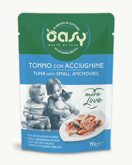 OASY Cat Natural Tonno con Acciughine 24x70Gr