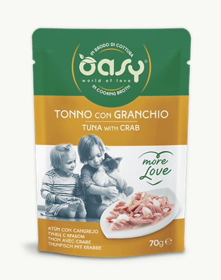 OASY Cat Natural Tonno con Granchio 24x70Gr