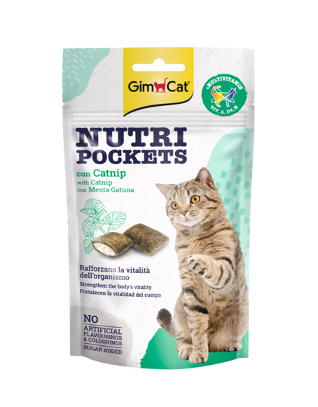 GIMCAT Snack Nutri Pockets con Erba Gatta 60Gr