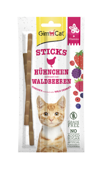 GIMCAT Sticks con Pollo e Frutti di Bosco 3pz