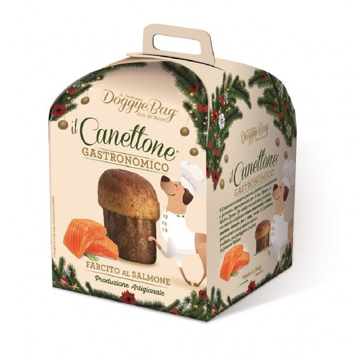 DOGGIE BAG Canettone Gastronomico al Salmone 125Gr