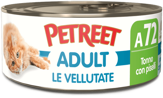 PETREET A72 Cat Vellutata Tonno con Piselli 70Gr