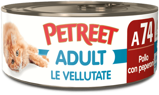 PETREET A74 Cat Vellutata Pollo con Peperoni 70Gr