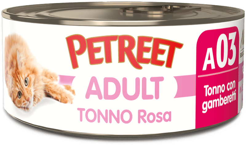 PETREET A03 Cat Tonno Rosa con Gamberetti 70Gr