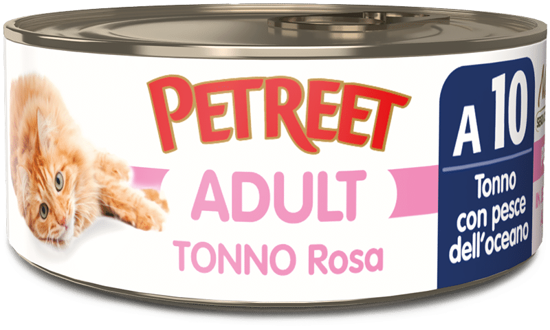 PETREET A10 Cat Tonno Rosa con Pesce dell'Oceano 70Gr