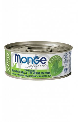 MONGE Cat Supreme Senior Tonno con Riso Integrale e Tè Verde Matcha 80Gr