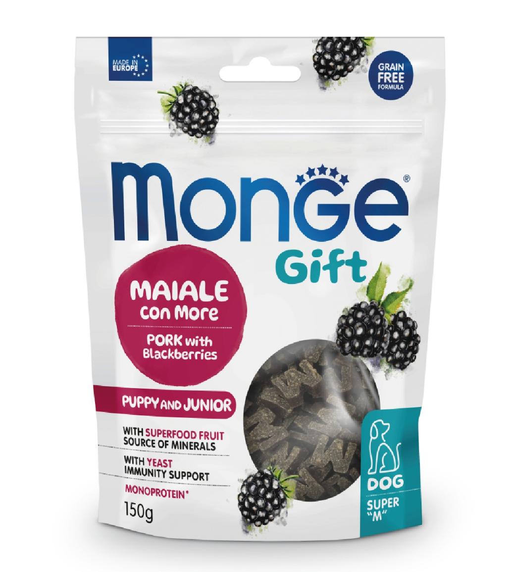 MONGE Dog Gift Super M Puppy al Maiale con More 150Gr