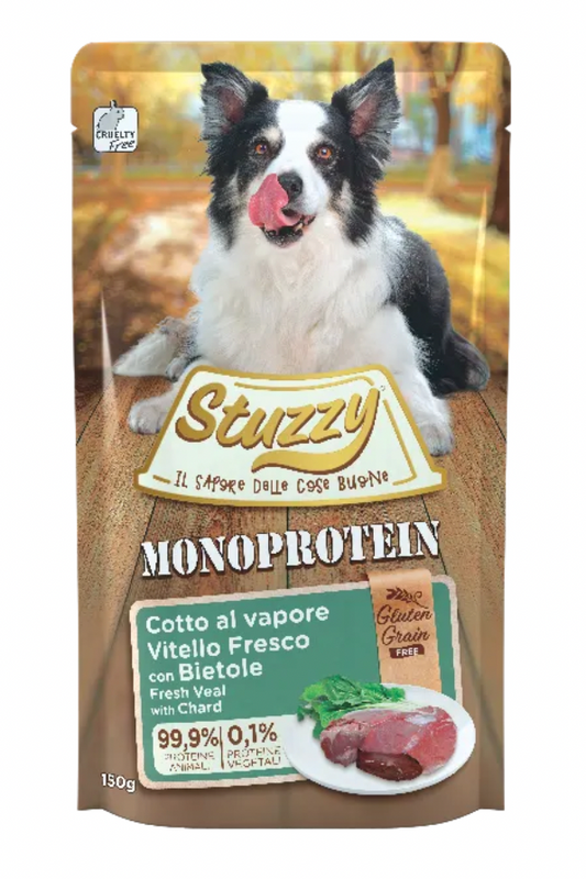 STUZZY Dog Monoprotein Adult Pat?? di Vitello con Bietole 150Gr