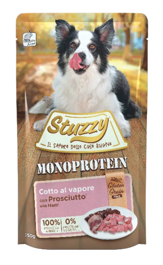 STUZZY Dog Monoprotein Adult Pat?? di Prosciutto 150Gr