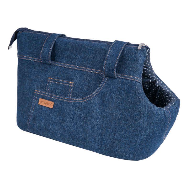 AMIPLAY Borsa Trasporto DENIM Jeans Navy Blue