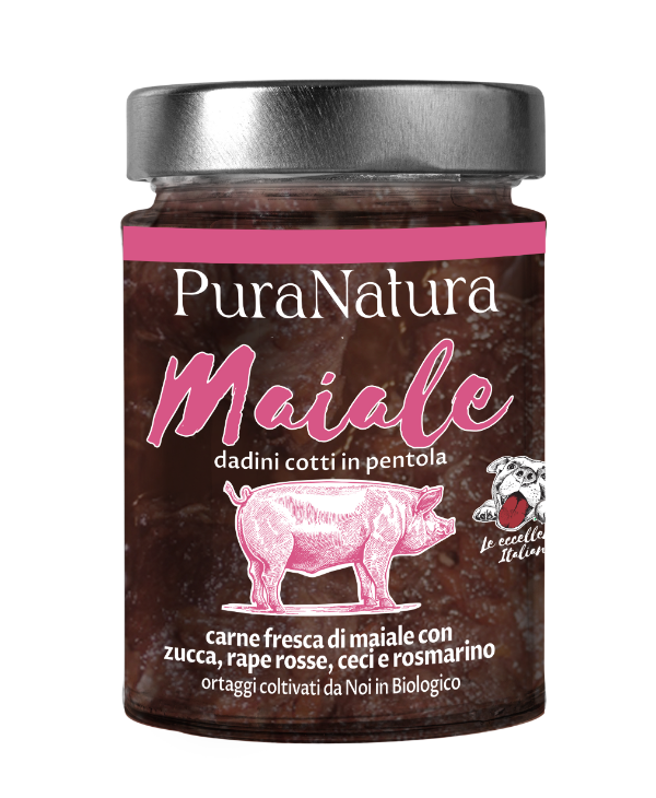 PURA NATURA Cane Dadini al Maiale 300Gr