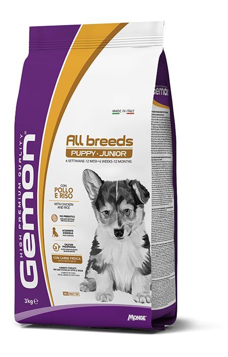 GEMON All Breeds Puppy&Junior Pollo e Riso 15Kg