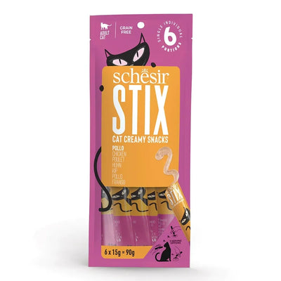 SCHESIR Cat Stix Mousse Pollo 15 gr x 6 pezzi