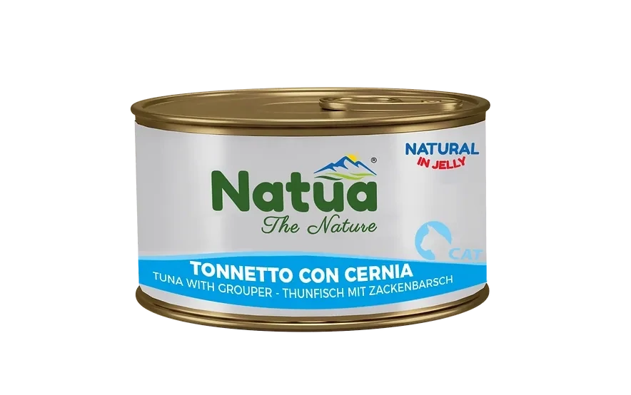 NATUA Cat Jelly Natural Tonno con Cernia 85Gr