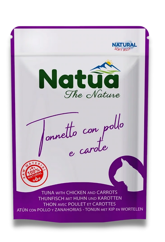 NATUA Cat Busta Natural Tonno con Pollo e Carote 70Gr