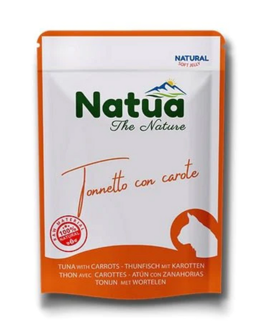 NATUA Cat Busta Natural Tonno con Carote 70Gr