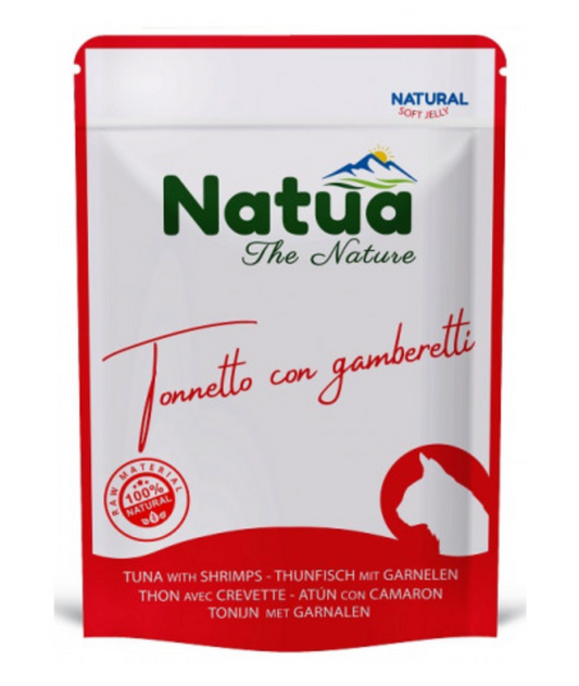 NATUA Cat Busta Natural Tonno con Gamberetti 70Gr